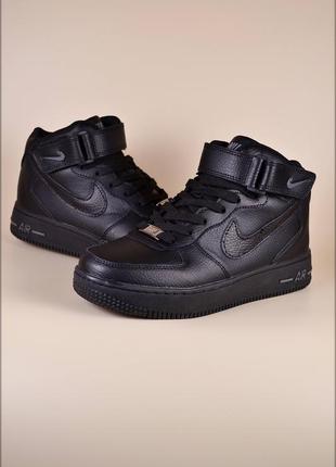 Женские кроссовки nike af1 black winter