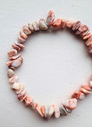 Браслет яшма рожева