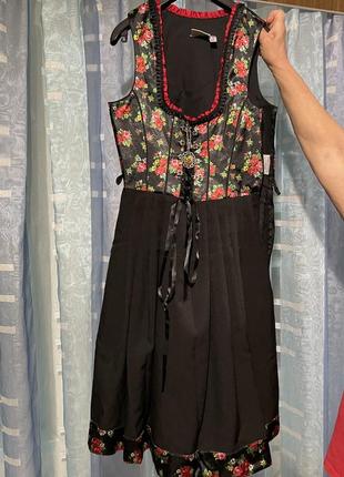 Платье нарядное с фартуком, традиционный немецкий сарафан