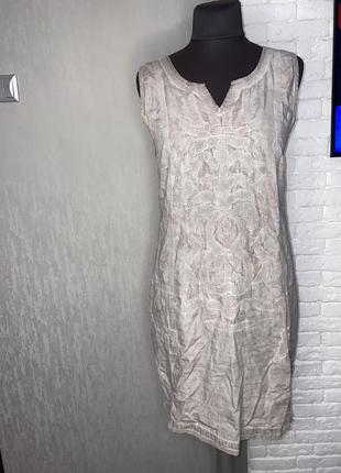 Італійська сукня міді з вишивкою, плаття - вишиванка nile atelier, l