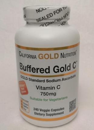 Буферизований вітамін с, buffered vitamin c 750, california gold nutrition, 240 капсул3 фото