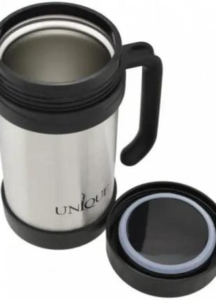 Термос помповий unique un-1034 0.50 л для харчової для їжі та рідини «daily-store»