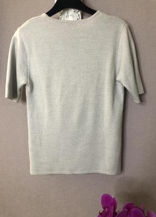 S серый шерстяной меринос свитер с коротким рукавом s размер5 фото