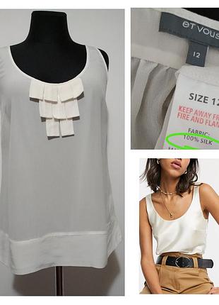 100% шёлк фирменная натуральная шелковая блузка топ супер качество!!!