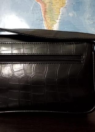 Красивая чёрная сумка на длинном ремешке фирмы ,deniel rey3 фото