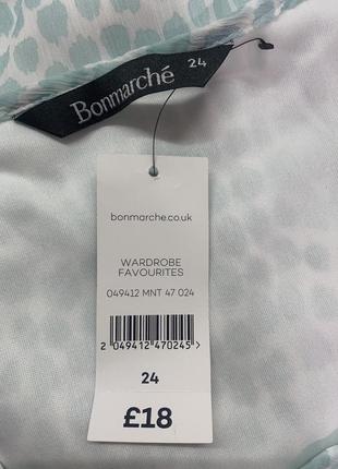 Нежная воздушная блузка bonmarche бело-голубой горошек размер 24/ 5xl- 6xl9 фото