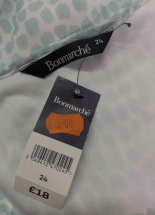 Нежная воздушная блузка bonmarche бело-голубой горошек размер 24/ 5xl- 6xl10 фото