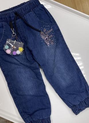 Утеплені джинси для дівчинки 🌺💫на травці 🔝2-5 років