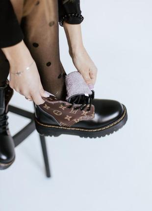 Зимові жіночі черевики dr. martens, женские зимние ботинки доктор мартинс10 фото