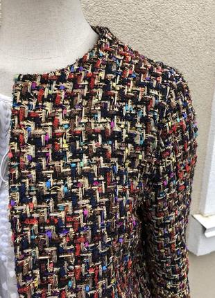 Твидовый жакет с бахромой,пиджак,блейзер,кардиган6 фото