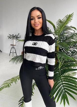 Светр chanel полоска