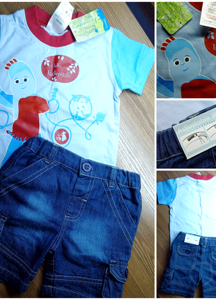 Шортики+ футболка для мальчика 6-12 месяцев.1 фото