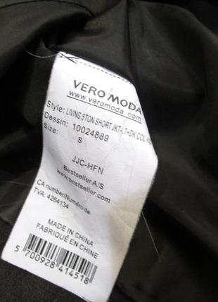 Пальто коричневое vero moda, s, шерсть, как новое!3 фото