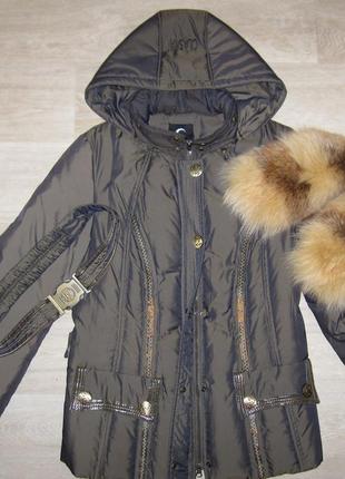 Зимний женский пуховик зимняя куртка размер xl 70% пух, 30% перо3 фото