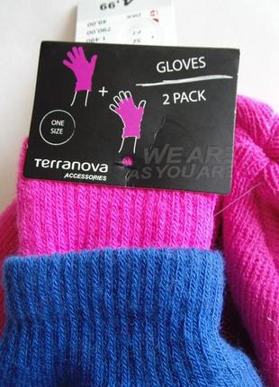 Двойная шапка terranova-перчатки и митенки5 фото