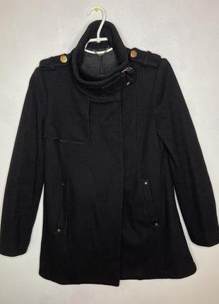 Пальто чёрное mango2 фото