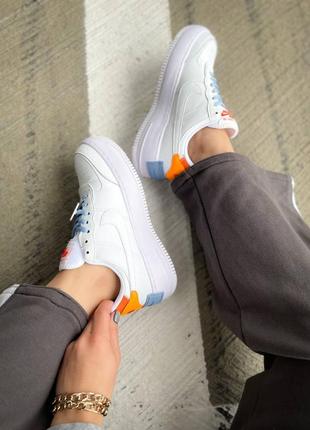 Кросівки nike air force 1 shadow white/orange10 фото