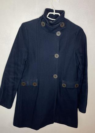 Синее кашемировое пальто1 фото
