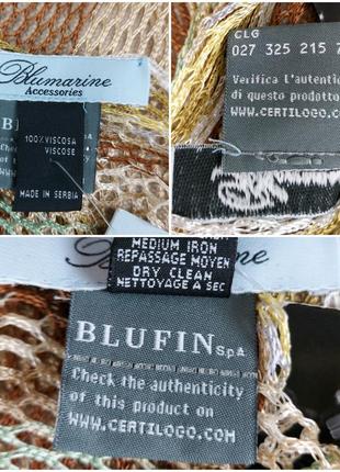 Blumarine шарф хустка сіточка сітчастий вязаний блумарін блумарин новий платок бахрома2 фото