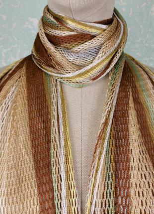 Blumarine шарф хустка сіточка сітчастий вязаний блумарін блумарин новий платок бахрома4 фото