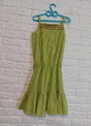 Фирменное легкое хлопковое платье сарафан 6-7 лет