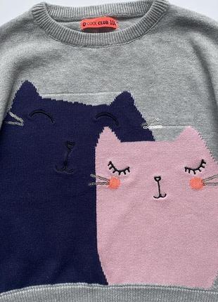 Милий светр із котиками3 фото