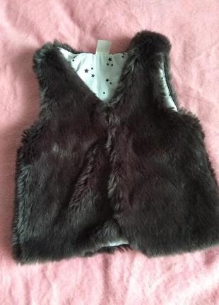 Жилетка хутряна безрукавка h&m