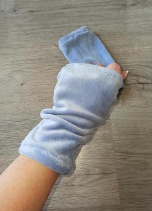 Теплые митенки, рукавицы, перчатки без пальцев