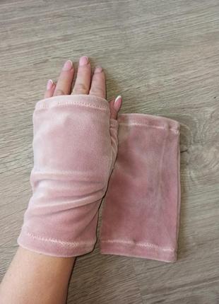 Теплые митенки, рукавицы, перчатки без пальцев2 фото
