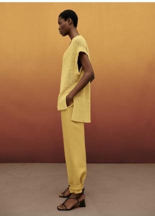 Трикотажный жилет с деталями в рубчик, limited edition massimo dutti pm