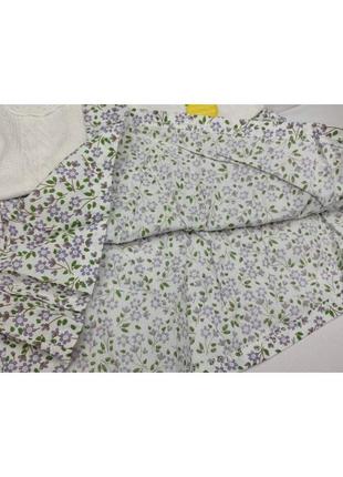 Плаття для дівчинки бавовняна сукня з квітами на гудзиках 74см - 90см5 фото