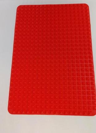 Антипригарный силиконовый коврик для гриля и выпечки pyramid pan fat-reduction silicone cooking mat5 фото