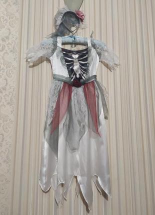 Карнавальна сукня мертва наречена зомбі гелловін хеллоуїн відьма хэллоуин
