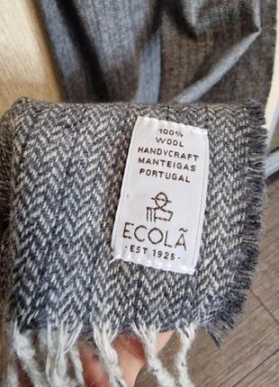 Шикарний, стильний шарф з тоненької натуральної вовни ecola, оригінал 100% натуральна вовна4 фото