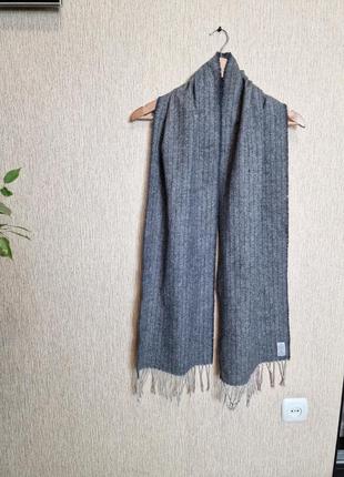 Шикарний, стильний шарф з тоненької натуральної вовни ecola, оригінал 100% натуральна вовна2 фото