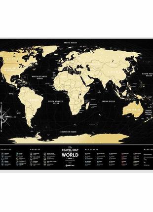 Скретч карта мира travel map black6 фото