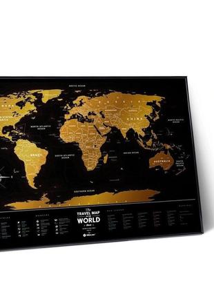 Скретч карта мира travel map black