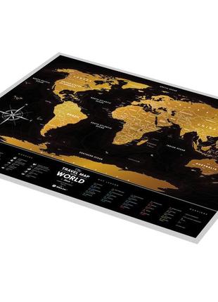 Скретч карта мира travel map black9 фото