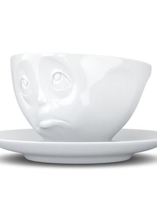 Чашка с блюдцем для кофе "ну пожалуйста!" (200 мл), фарфор2 фото