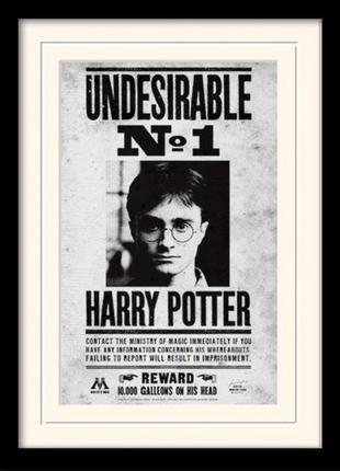 Постер в раме "harry potter (undesirable no1)" 30 x 40 см