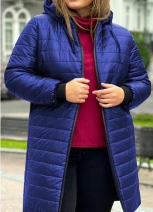 Двостороння жіноча зимова куртка велика 64р.2 фото