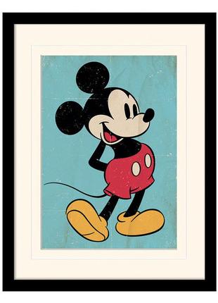 Постер в раме  "mickey mouse (retro)" 30 x 40 см