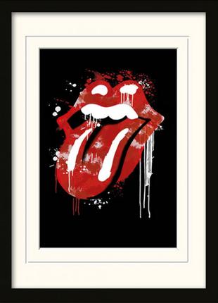 Постер в раме "rolling stones (graffiti lips)" 30 x 40 см