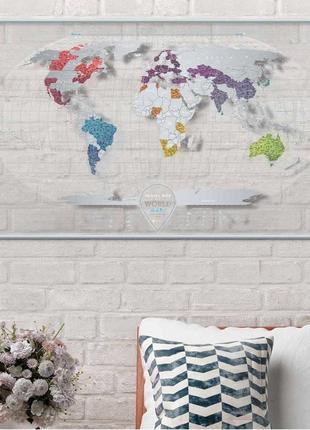 Прозрачная скретч карта мира travel map air world (английский язык)