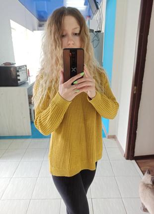 Сверт, теплий светр, гірчичний светр1 фото