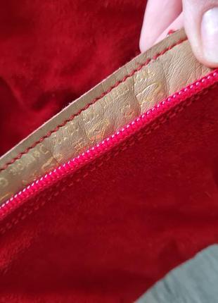 Чоботи червоні замшеві шкіряні tamaris демісезон10 фото
