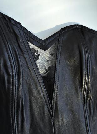 Шкіряний корсет р. 38 кожаный винтажный корсет, натуральная кожа8 фото