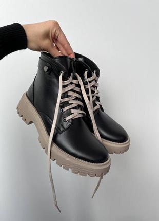 Зимові  ботинки шкіряні черевики2 фото