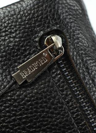 Кожаный мужской большой клатч из натуральной кожи деловая кожаная сумочка с ручкой клатч на молнии6 фото