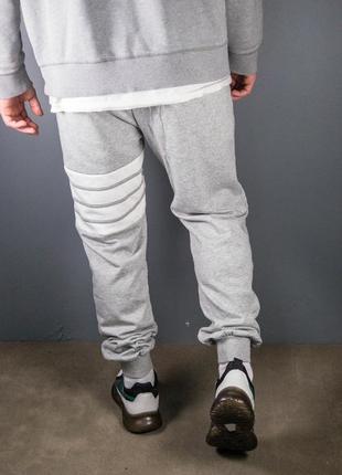 Мужские спортивные штаны four stripes gray3 фото